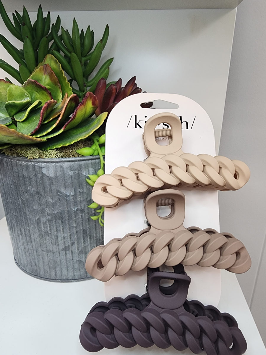 Chain Claw Clips Tans